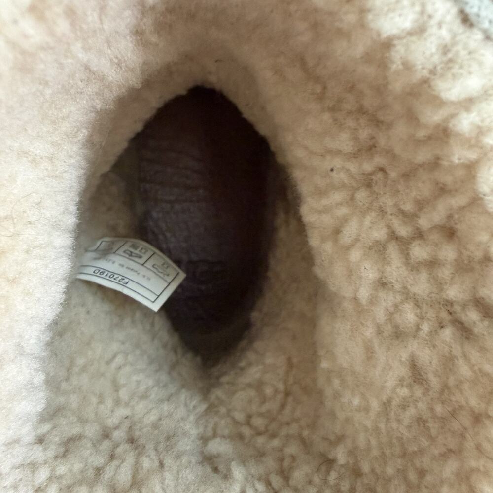 UGG Mika Classic Sneaker Boot In Chestnut Suede With Curly Shearling Cuff Sz 6 - Picture 11 of 11